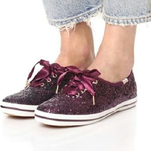 KATE SPADE KEDS GLITTER SNEAKERS SIZE 6